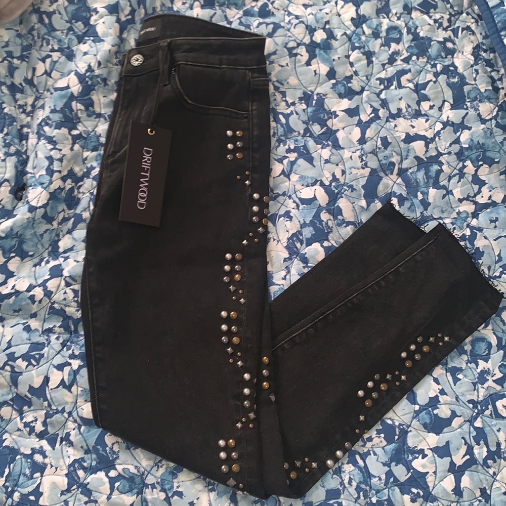 Driftwood | Jackie Jeans Black High Rise Studded Size 26